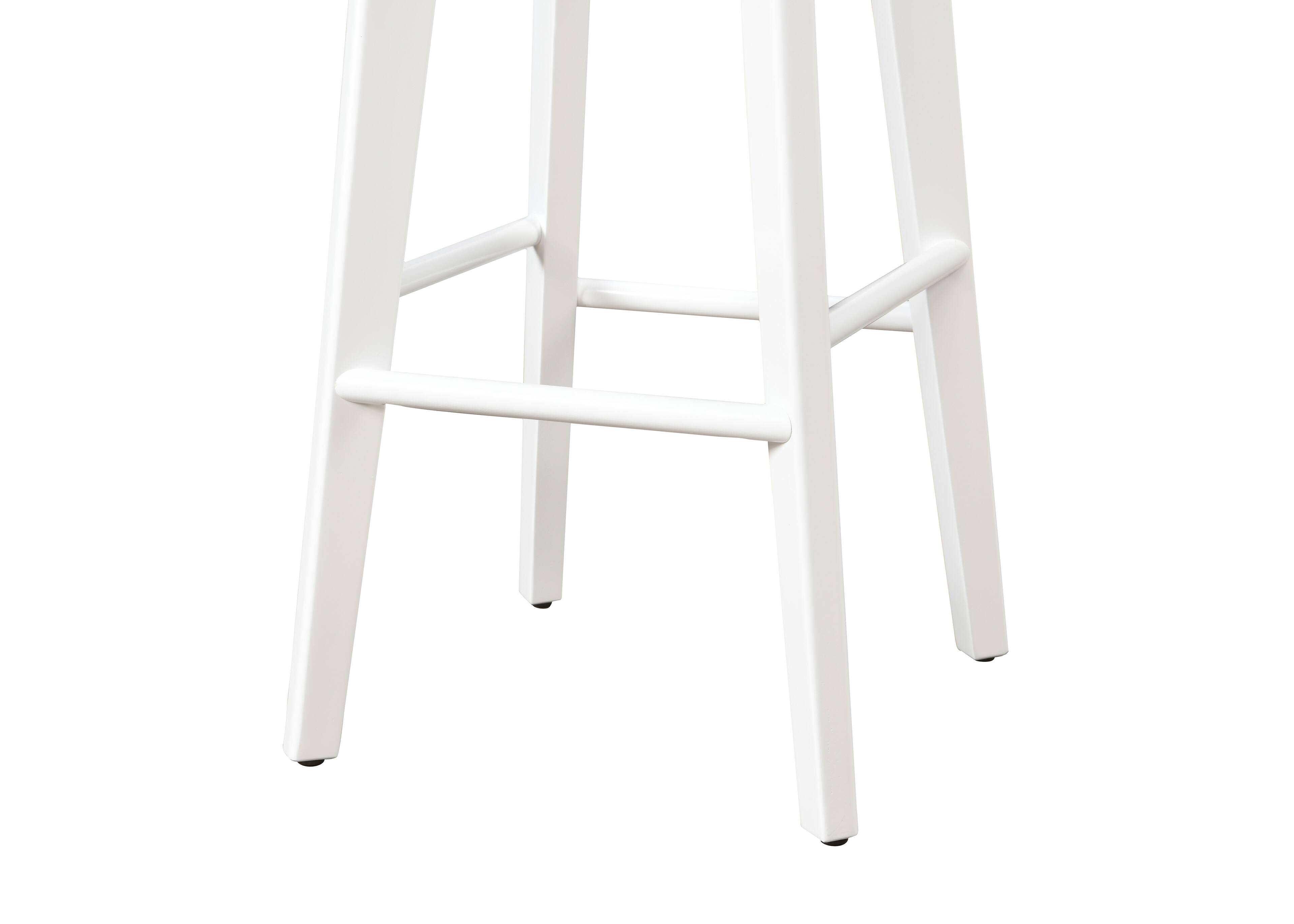 Alt View 4. LuXeo - Serena 24" Barstool White Legs with Gray Fabric Upholstered Seat (Set of 2) - White/Gray.
