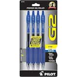 Pilot - G2 Retractable Gel Pens, Fine Point, 4/Pack - Blue Ink