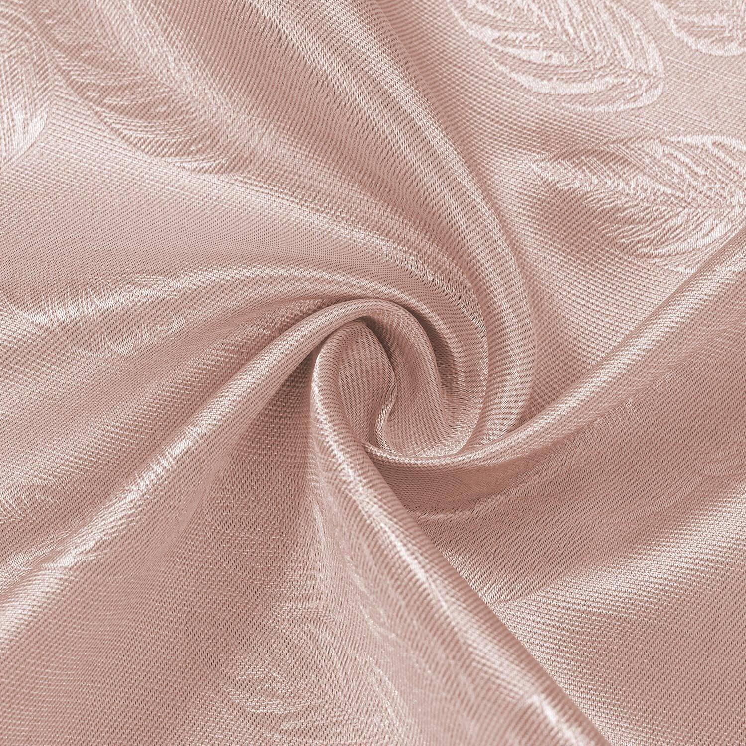 Left. Olivia Gray - Olivia Gray 100% Polyester 200 GSM Arlo Embossed Blackout Grommet Curtain Panel 54" x 90" Blush - Blush.