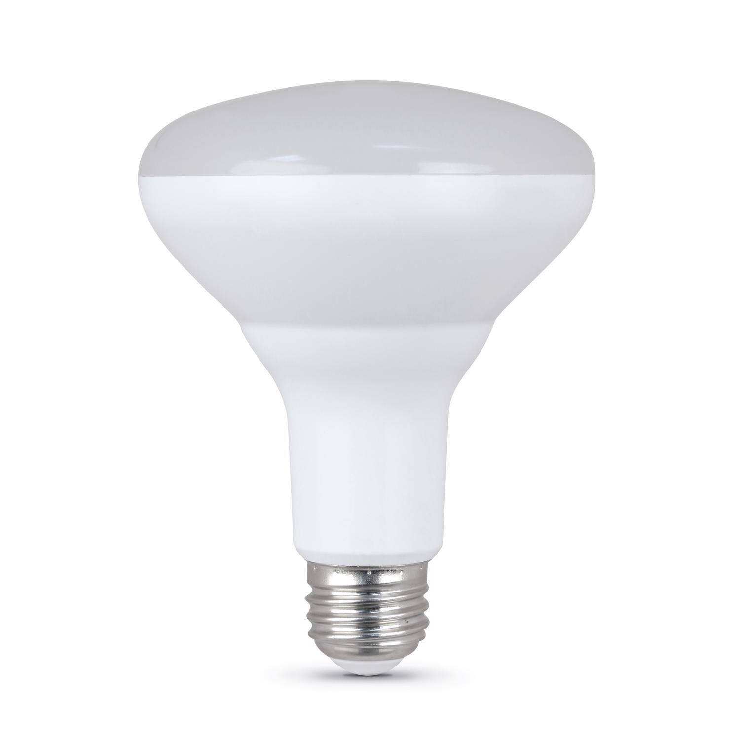 Angle. FEIT ELECTRIC - Feit BR30 E26 (Medium) LED Bulb Soft White 100 Watt Equivalence 6 pk.