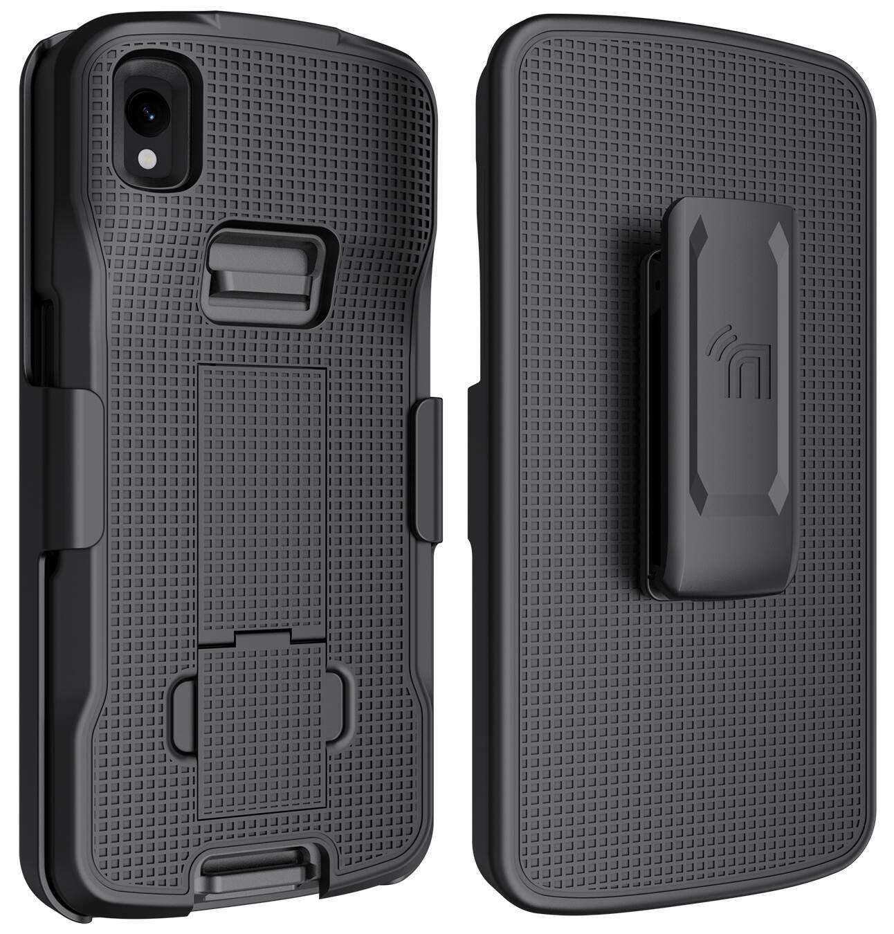 Alt View 8. Nakedcellphone - Case/Strap/Holster Combo for Zebra TC22 / TC27 - Black.