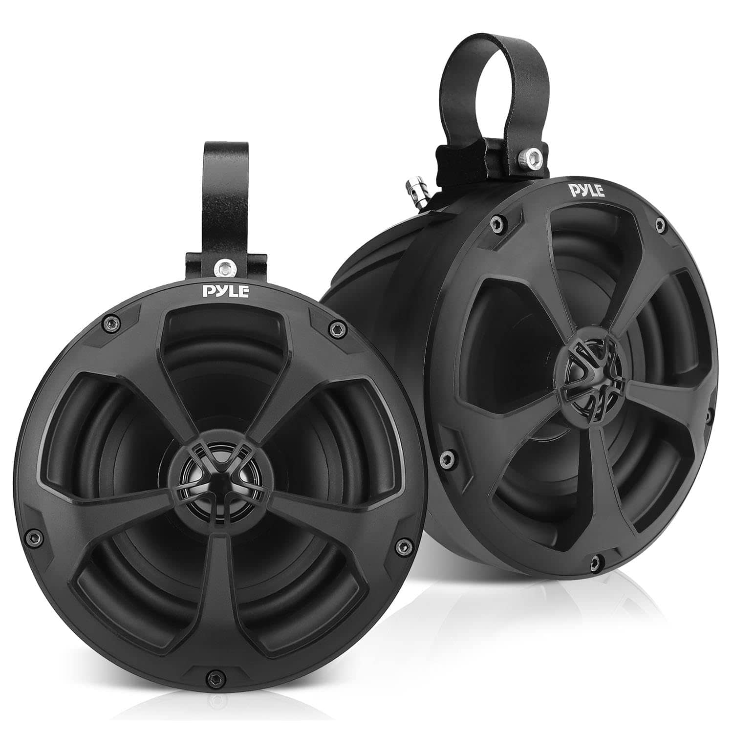 Pyle - PLUTV51BK 2-Way Waterproof Off-Road Speakers, 5.25” 1000W for ATV/UTV/Jeep, Wakeboard Tower
