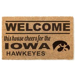 Jardine - Iowa Hawkeyes 18" x 30" Welcome Doormat - Brown