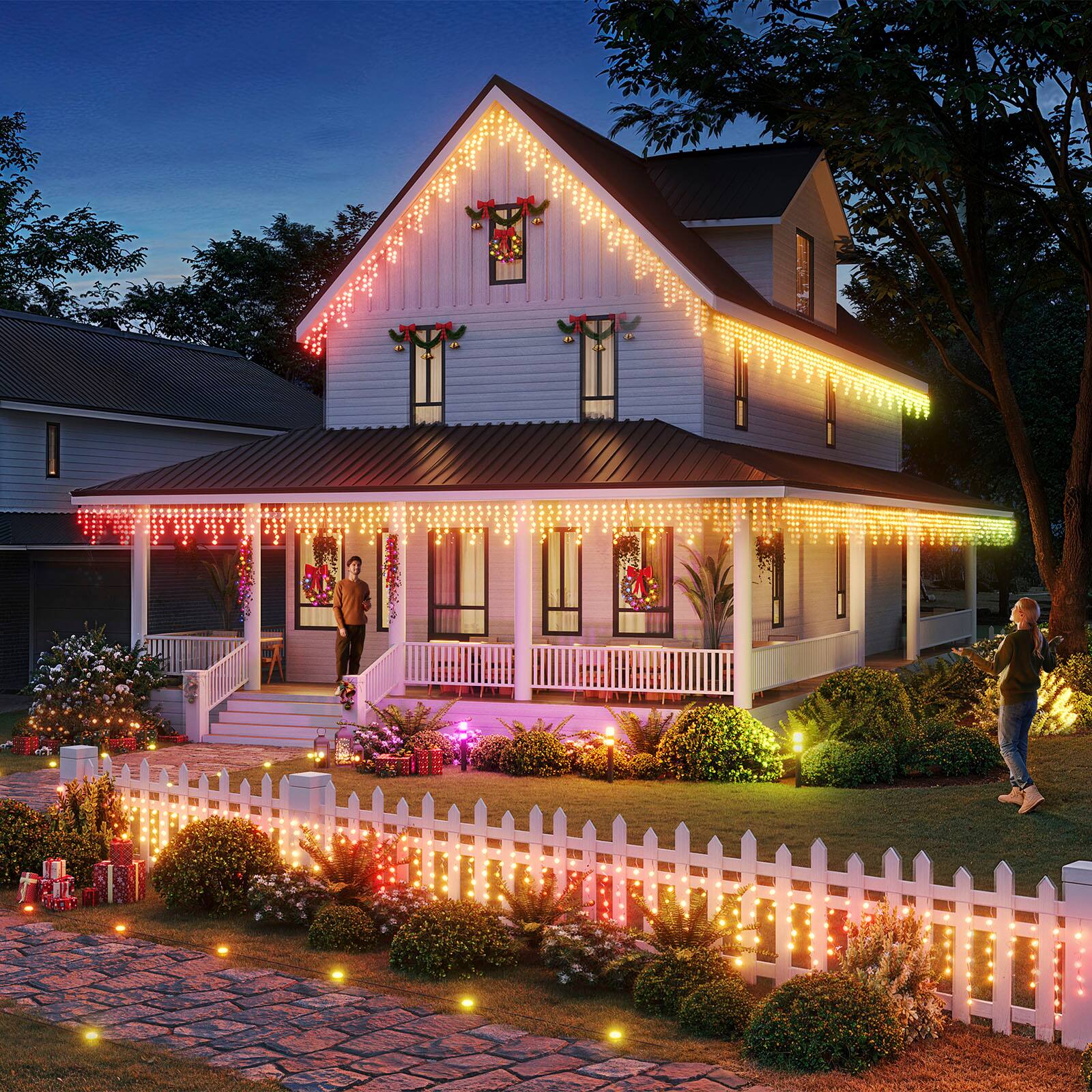 Alt View 26. Govee - RGBIC 32.8ft Icicle Lights - Multi.