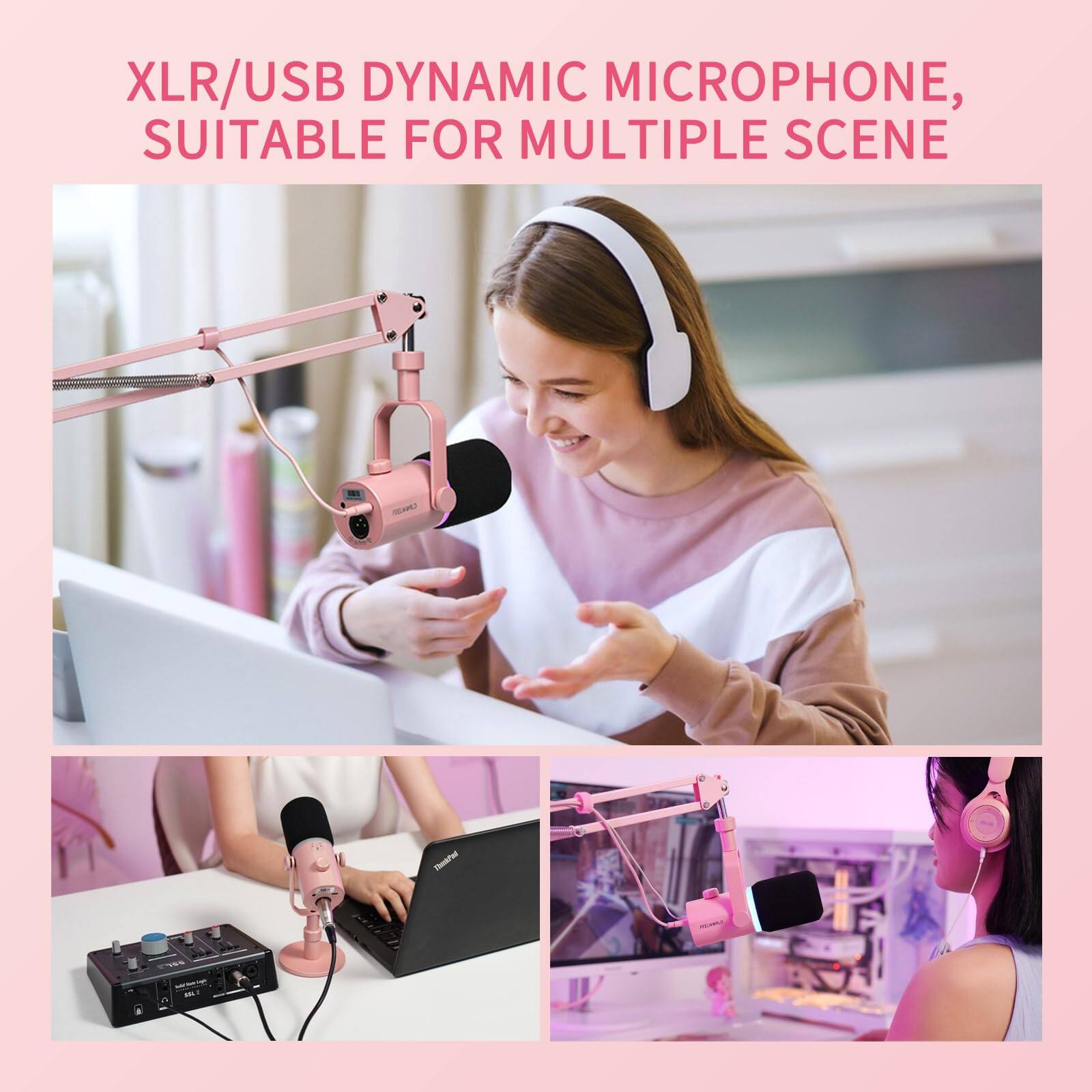 XLR/USB DYNAMIC MICROPHONE, SUITABLE FOR MULTIPLE SCENE