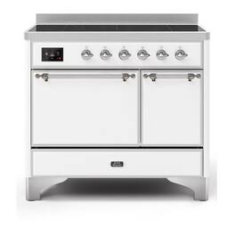 ILVE - Majestic II 40 inch Induction Range with 6 Elements ( Chrome Trim) - White