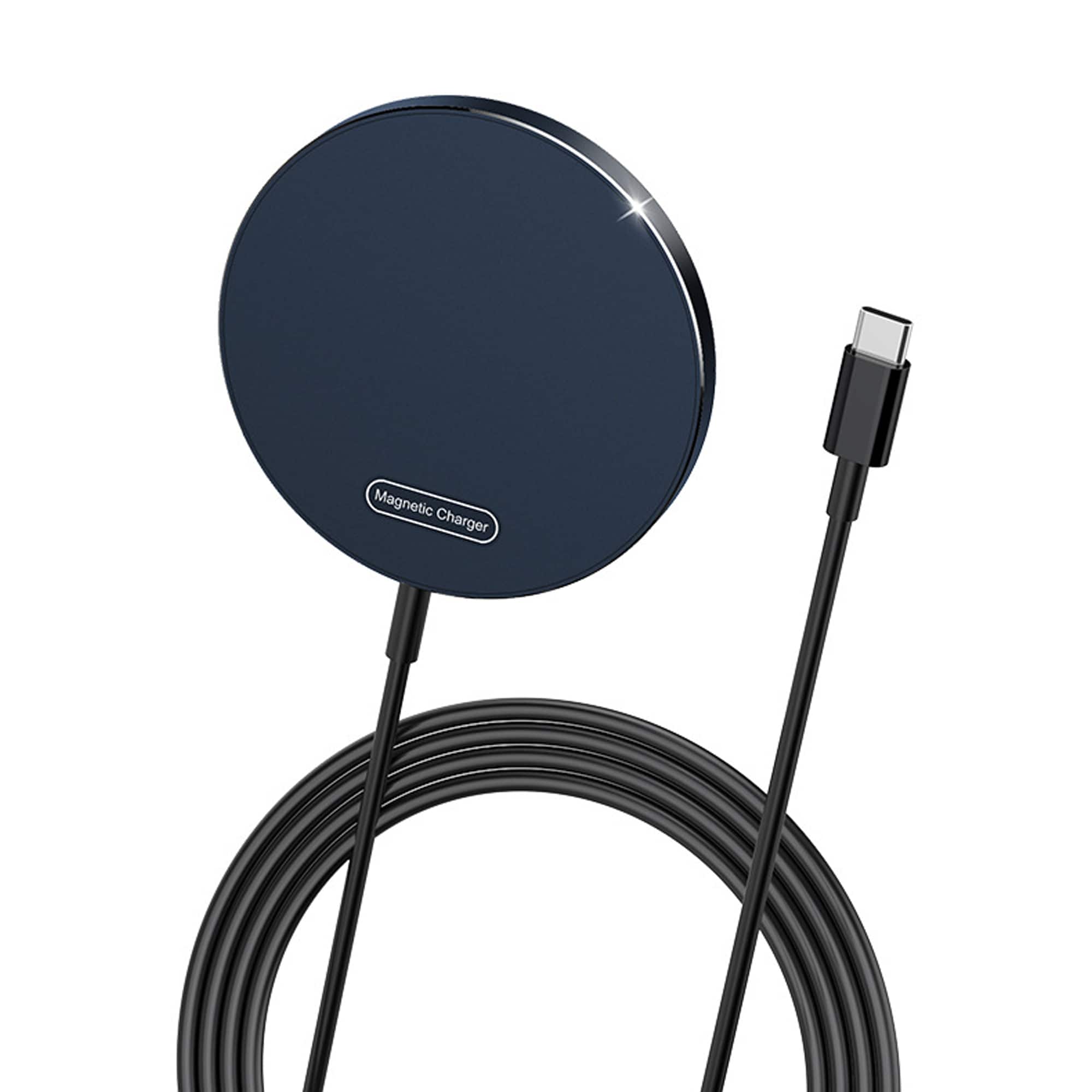 YONWAY - Magnetic Wireless Charger, 15W Fast Charging Station, Aluminum Alloy, Ultra-Thin & Portable for iPhone, Airpods