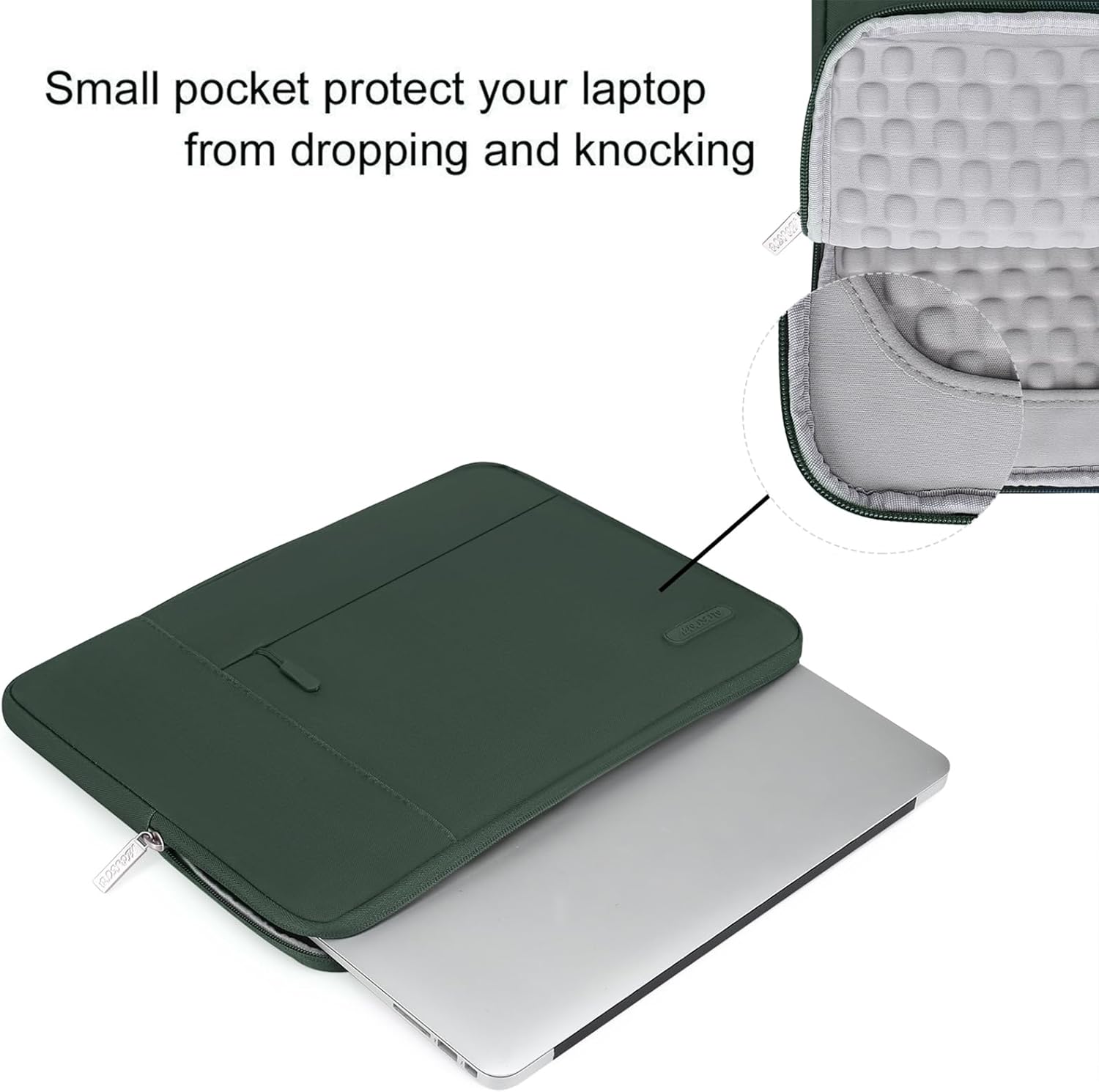 Small pocket protect your laptop from dropping and knocking.