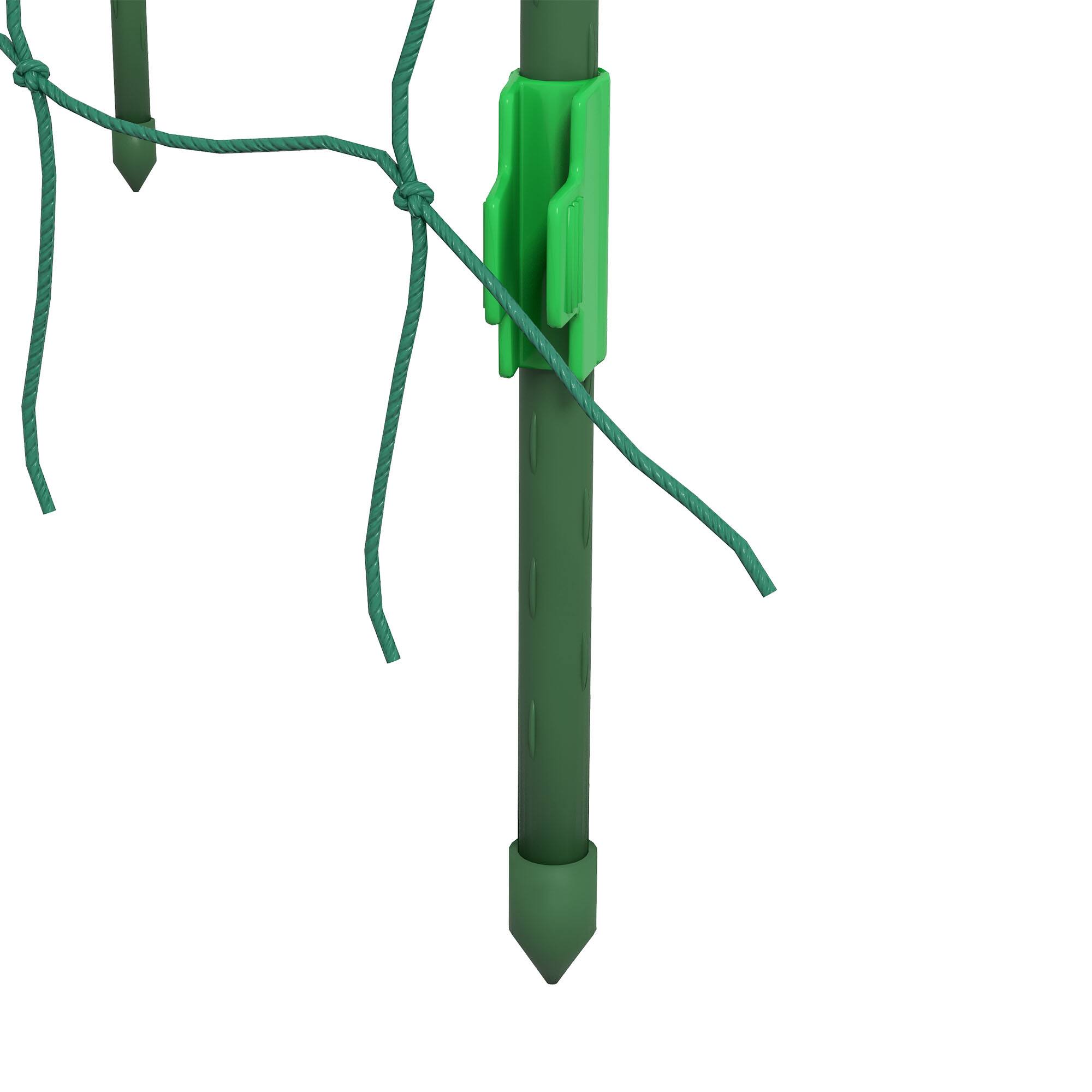 Alt View 7. Outsunny - Cucumber Trellis, 6' Tall Arch Trellis for Climbing Plants Outdoor, A-Frame, with Plastic Coated Steel Frame - Green.