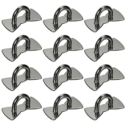Front. Unique Bargains - Metal Phone Charm Hook 1", 12pcs Adhesive Bow Shaped Finger Grip for Smartphones Keychain Tablet Case Accessories - Black.