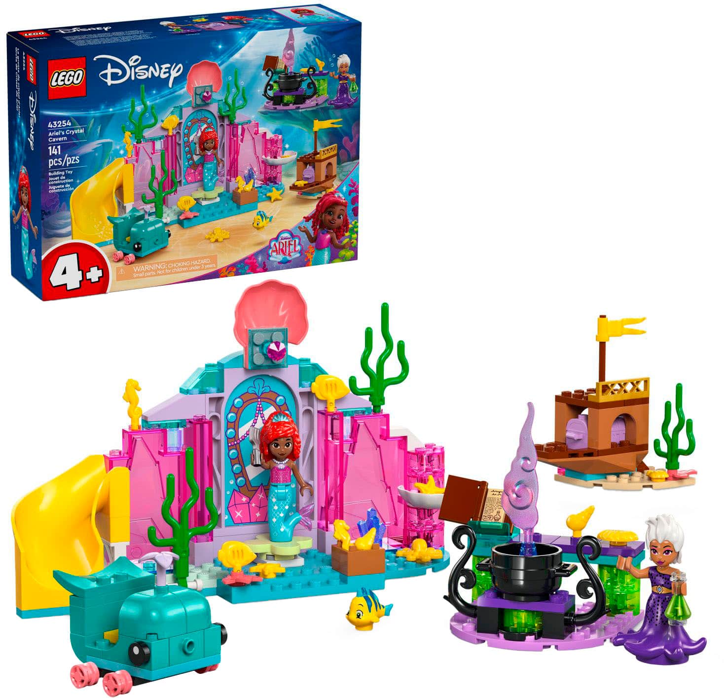 LEGO - Disney Princess Ariel’s Crystal Cavern and Treasure Chest 43254 - Front_Zoom