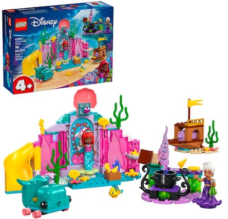LEGO Disney | Disney 43254 Ariet'a Cavers Crystal 141 pcs/pzs Building - - 1 -no - 4 + CHOONE CMO WA WARNING: ad - yee e - do sunazan 12 Small Nar - ARIEL