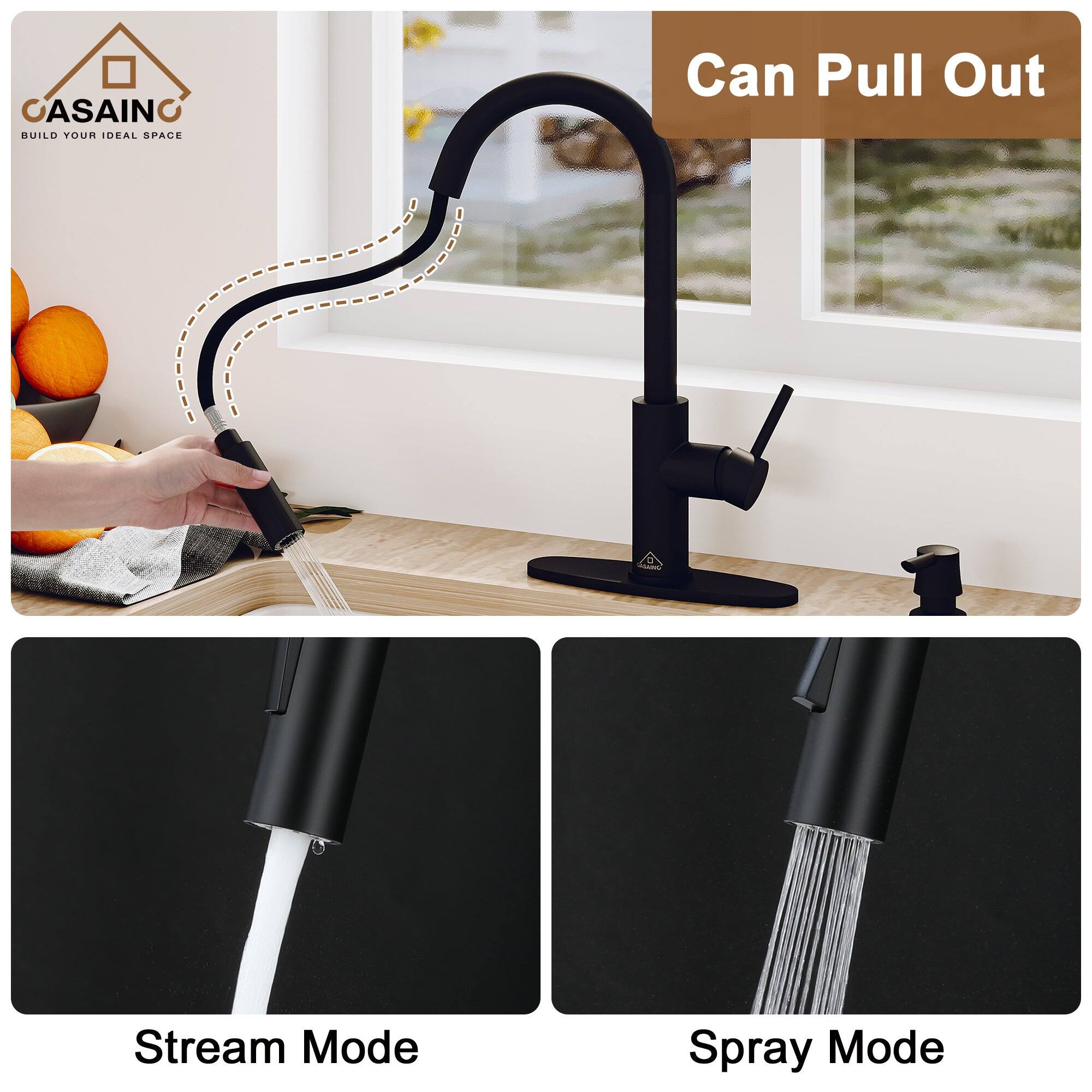 CASAINO  
BUILD YOUR IDEAL SPACE  

Can Pull Out  

Stream Mode  

Spray Mode