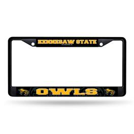 Rico Industries - Kennesaw State Owls Metal License Plate Frame - Standard 12 x 6 in - Black - Multi