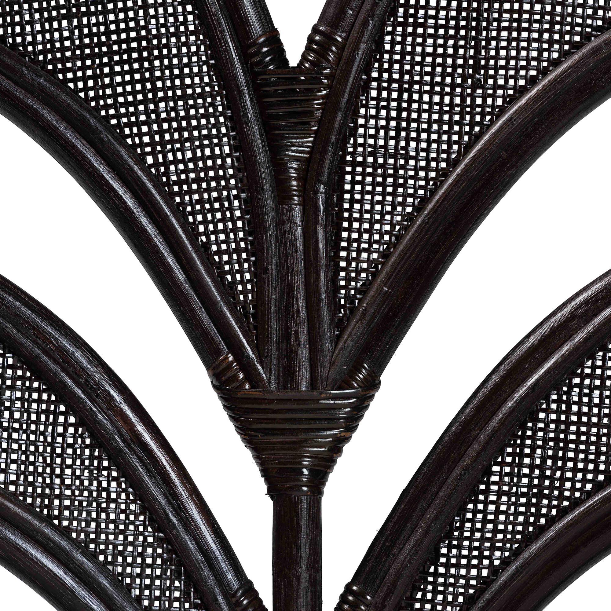 Alt View 3. bali & pari - Paden Natural Rattan Armchair - Handwoven Wicker Accent Chair with Banana Leaf Frame for Living Room or Sun Room - Espresso.
