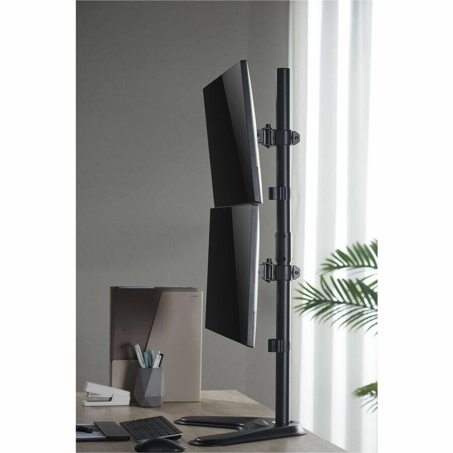 Alt View 4. Rocstor - Rocstor ErgoReach Mounting Pole for Monitor - Black - Vertical - Height Adjustable - 2 Display(s) Supported - 17" to 32" - Black.