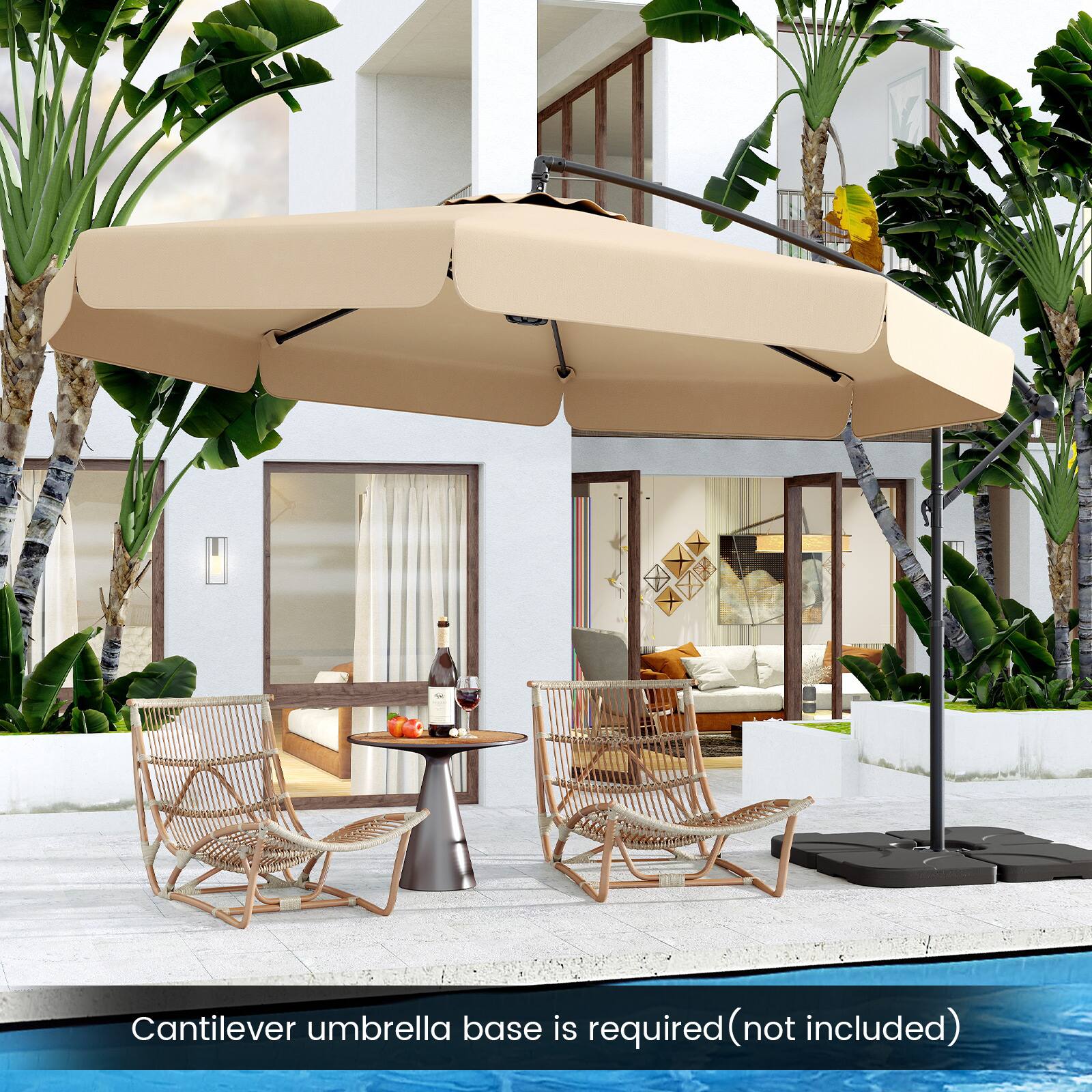 Cantilever umbrella base is required (not included)