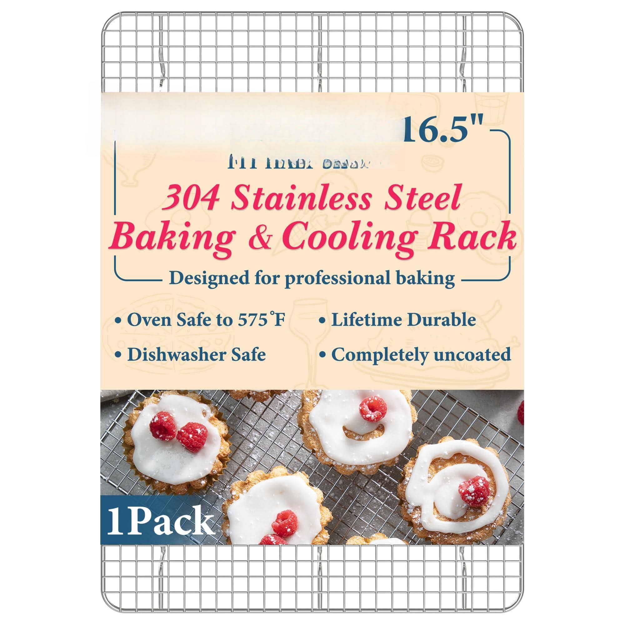 Stylel Star - Racks For Cooking And Baking - 11.5"x16.5" Oven Safe Stainless Steel Heavy Duty Rack Tight-wire Fits Half Sheet Pan R...
