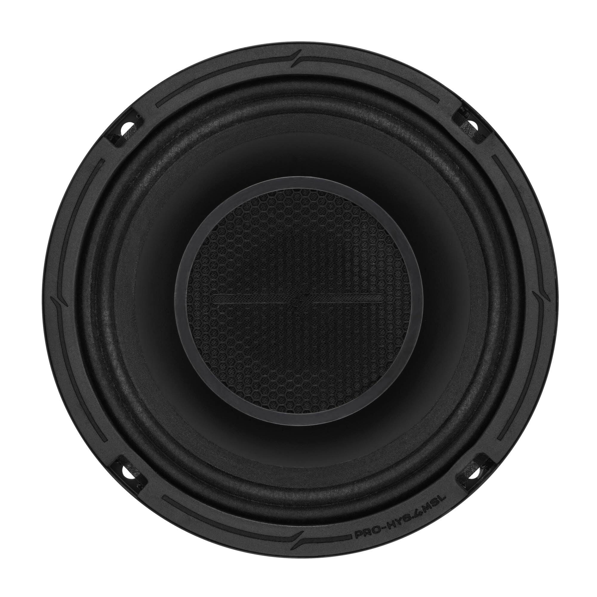 Alt View 1. DS18 Audio - PRO-HY 6.5" 2-way Coaxial Shallow-Mount Mid-Range Speaker with Built-in Driver and Grille, 150W RMS 4-Ohm.