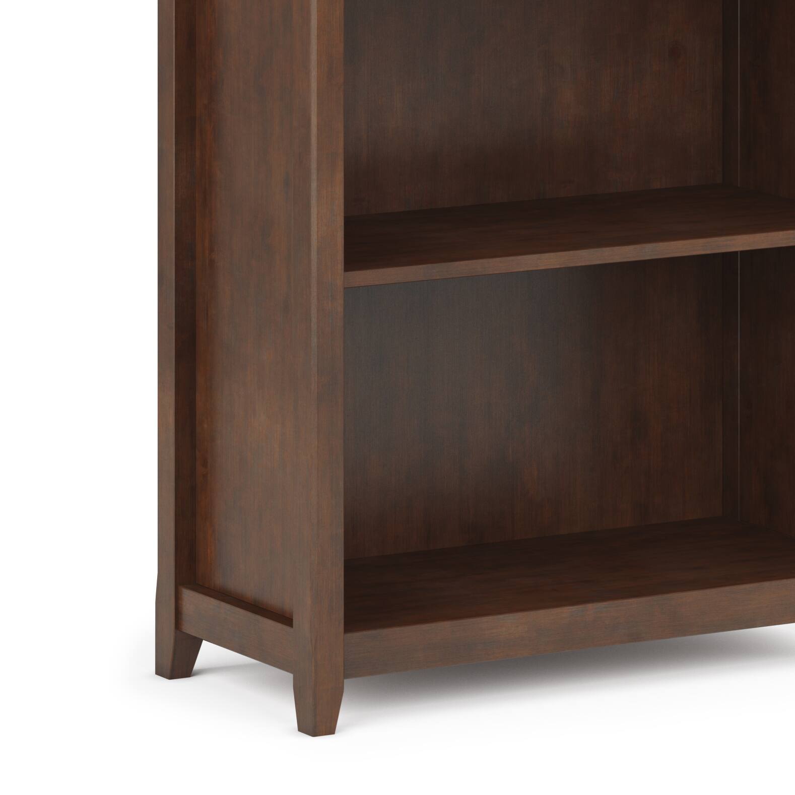 Alt View 13. Simpli Home - Amherst 5 Shelf Bookcase - Russet Brown.