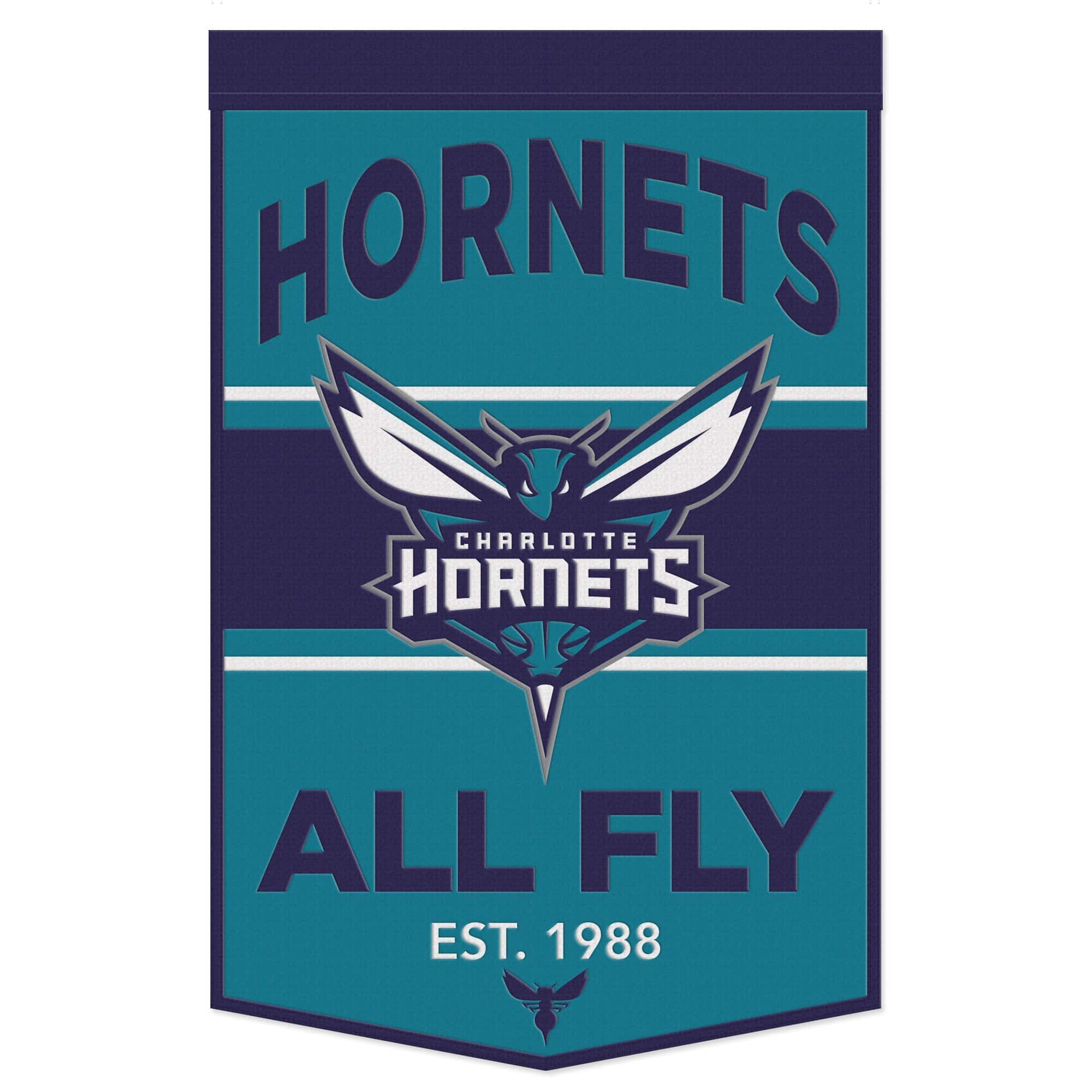 WinCraft - Charlotte Hornets 24" x 38" Wool Slogan Banner - Multicolor