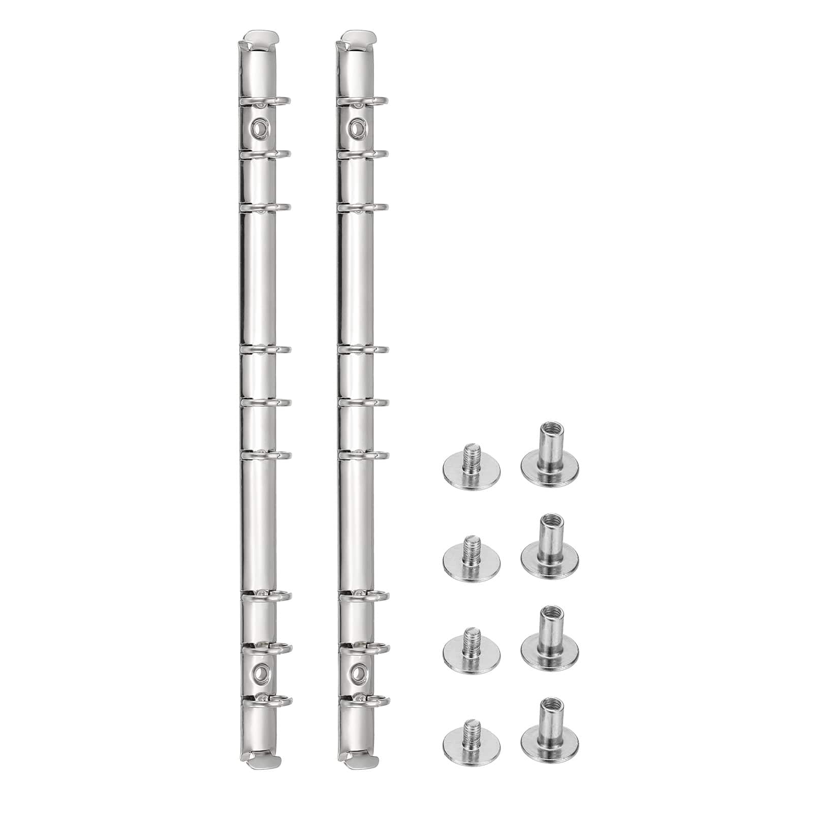 Unique Bargains - 3 Sets 9-Hole Ring Binder, B5 15mm Book Binding Kit Planner Maker Binder Ring Clip Mechanisms with Screw - Silver