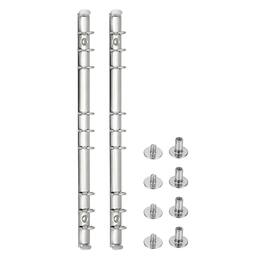 Unique Bargains - 3 Sets 9-Hole Ring Binder, B5 15mm Book Binding Kit Planner Maker Binder Ring Clip Mechanisms with Screw - Silver