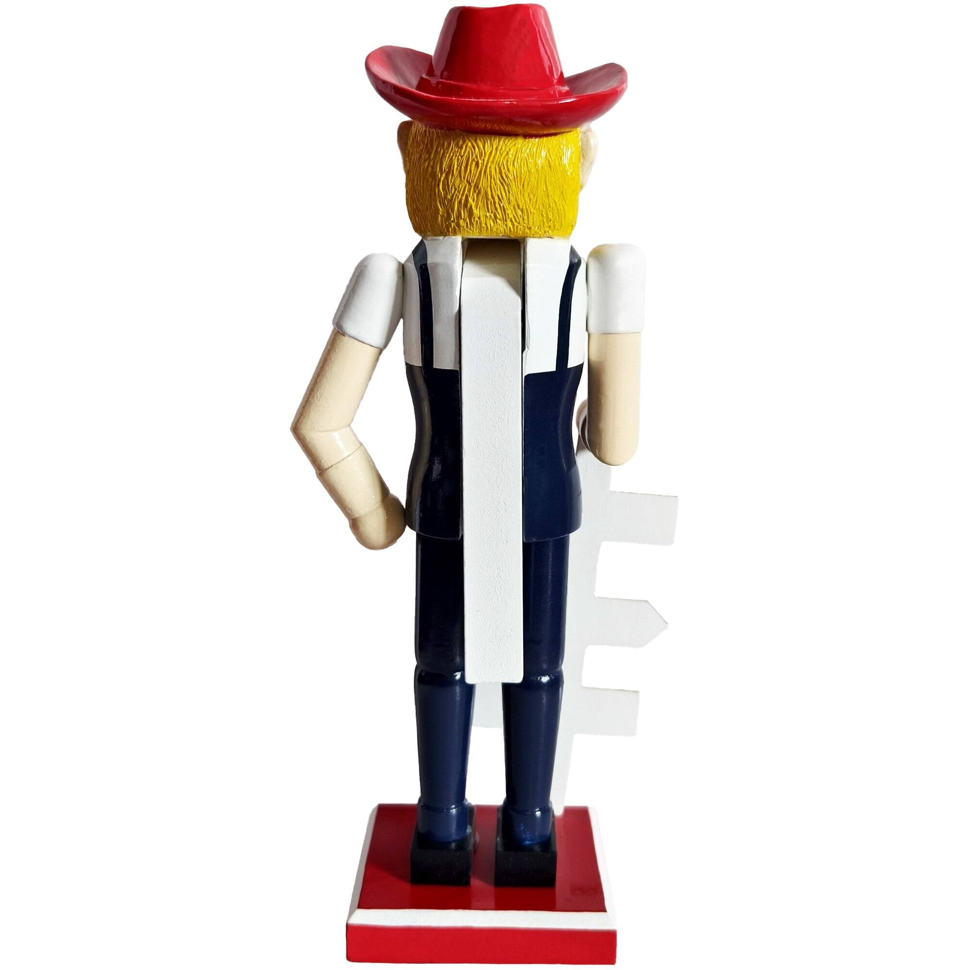 Alt View 1. Santa's Workshop - Nebraska Huskers 12" Mascot Nutcracker - Red.