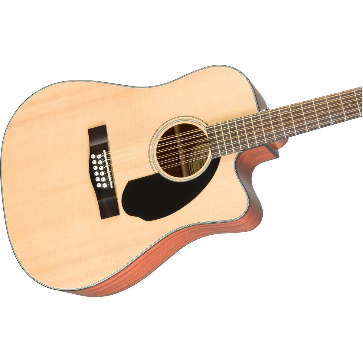 Alt View 1. Fender - Fender CD-60SCE Dreadnought 12 String Acoustic Electric Guitar, Walnut Fingerboard, Natural.