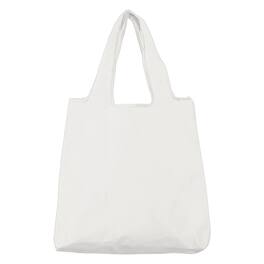 Unique Bargains - 13x15.4inch Washable Shopping Bags with Handles and Reusable Foldable Grocery Tote Bag for Storage Travel Size S - White