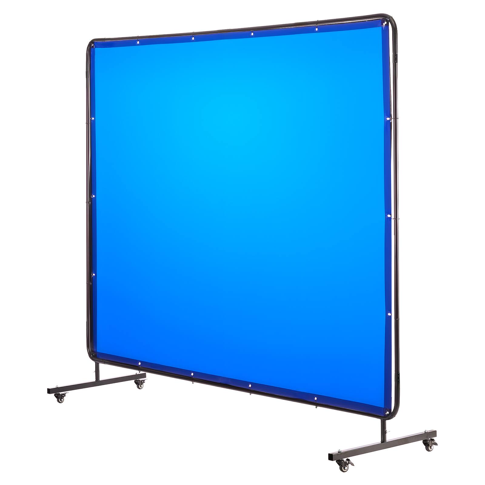 Alt View 5. VEVOR - Welding Screen with Frame, 6 x 8 FT Welding Curtain Screen, Flame-Resistant Vinyl Safety Protection Screens - Blue.