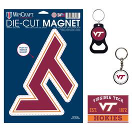 WinCraft - Virginia Tech Hokies 4-Pack Key Rings and Magnets Set - Multicolor