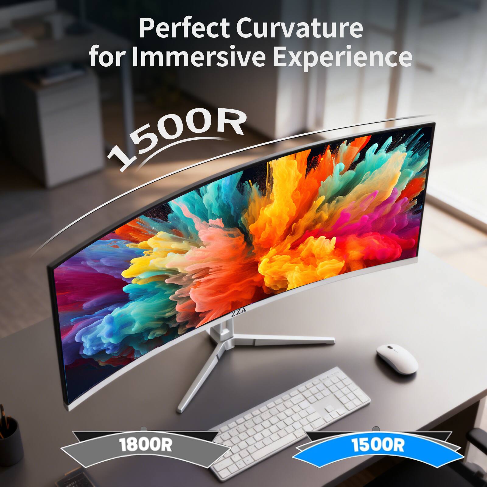 Perfect Curvature for Immersive Experience  
1500R  
1800R  
1500R