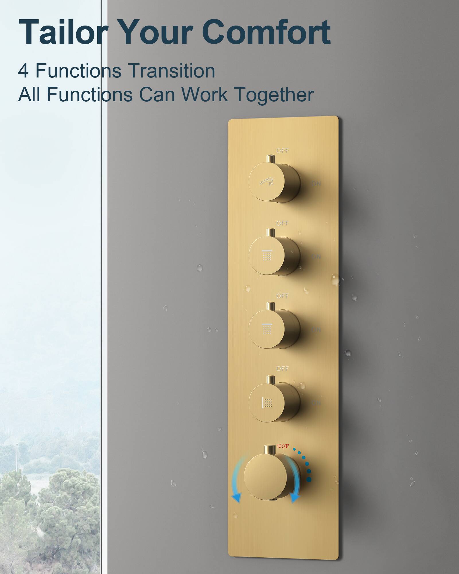 Tailor Your Comfort  
4 Functions Transition  
All Functions Can Work Together