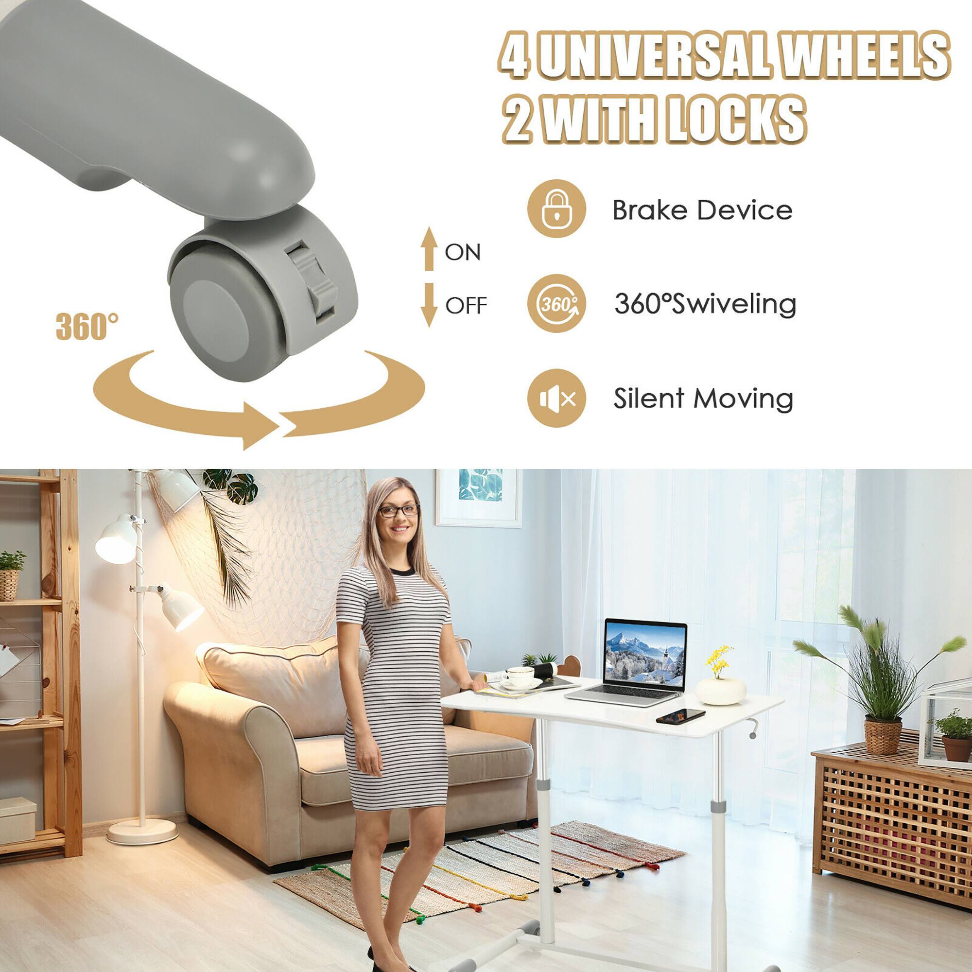 4 UNIVERSAL WHEELS  
2 WITH LOCKS  

Brake Device  
360° Swiveling  
Silent Moving  

360°