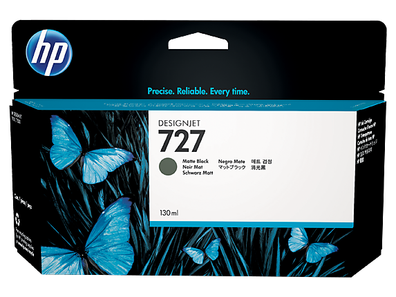 HP - 727 130-ml Matte Black DesignJet Ink Cartridge, B3P22A