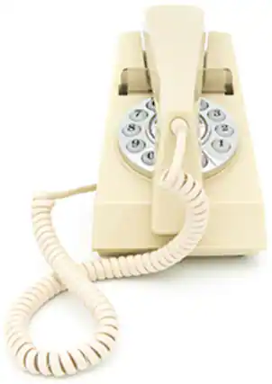 Front. PopMarket - GPO Retro GPOTRMI Trim phone Desktop or Wall Mountable - Ivory - MISC ACCESSORY - White.