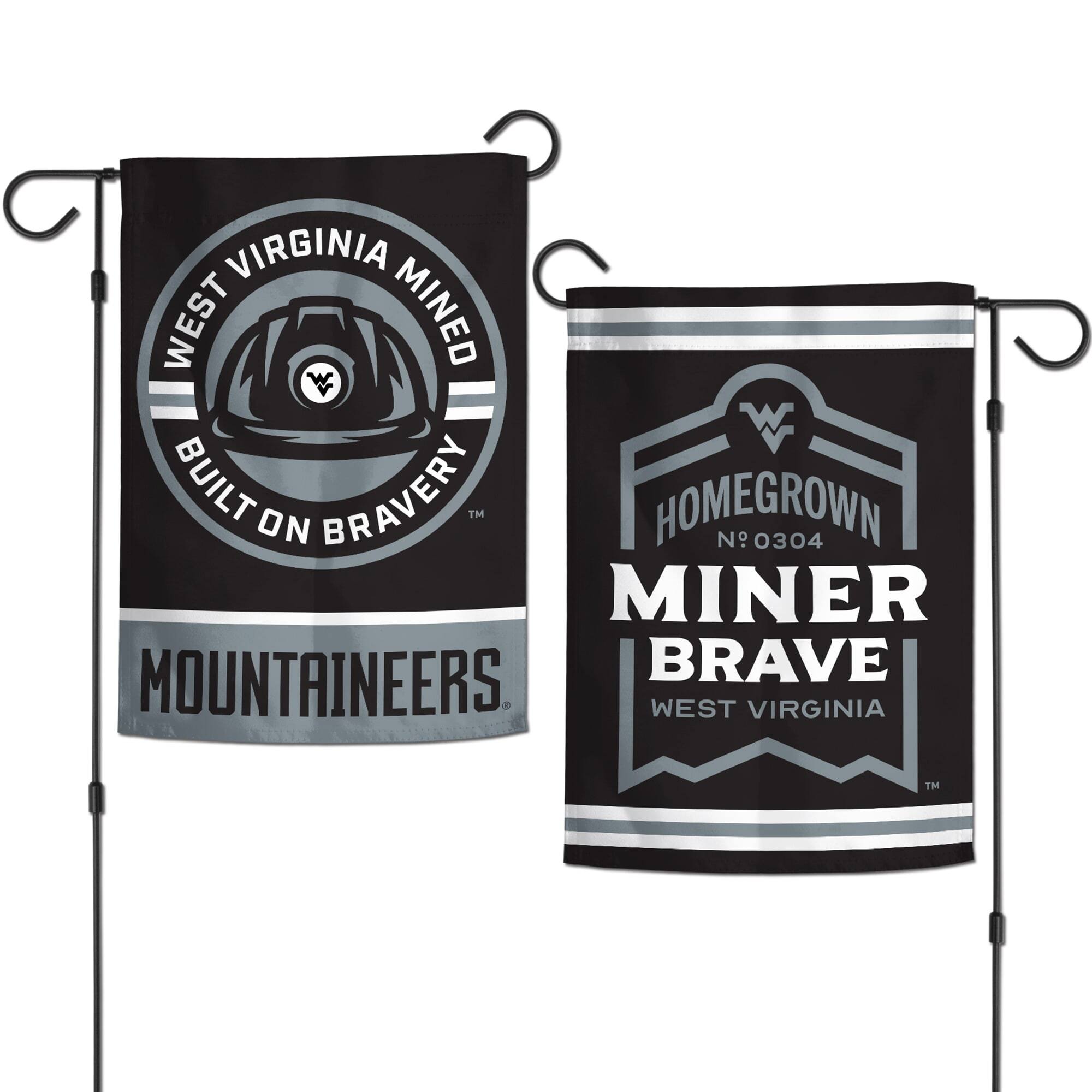 WinCraft - West Virginia Mountaineers 12'' x 18'' Built On Bravery Double-Sided Garden Flag - Multicolor