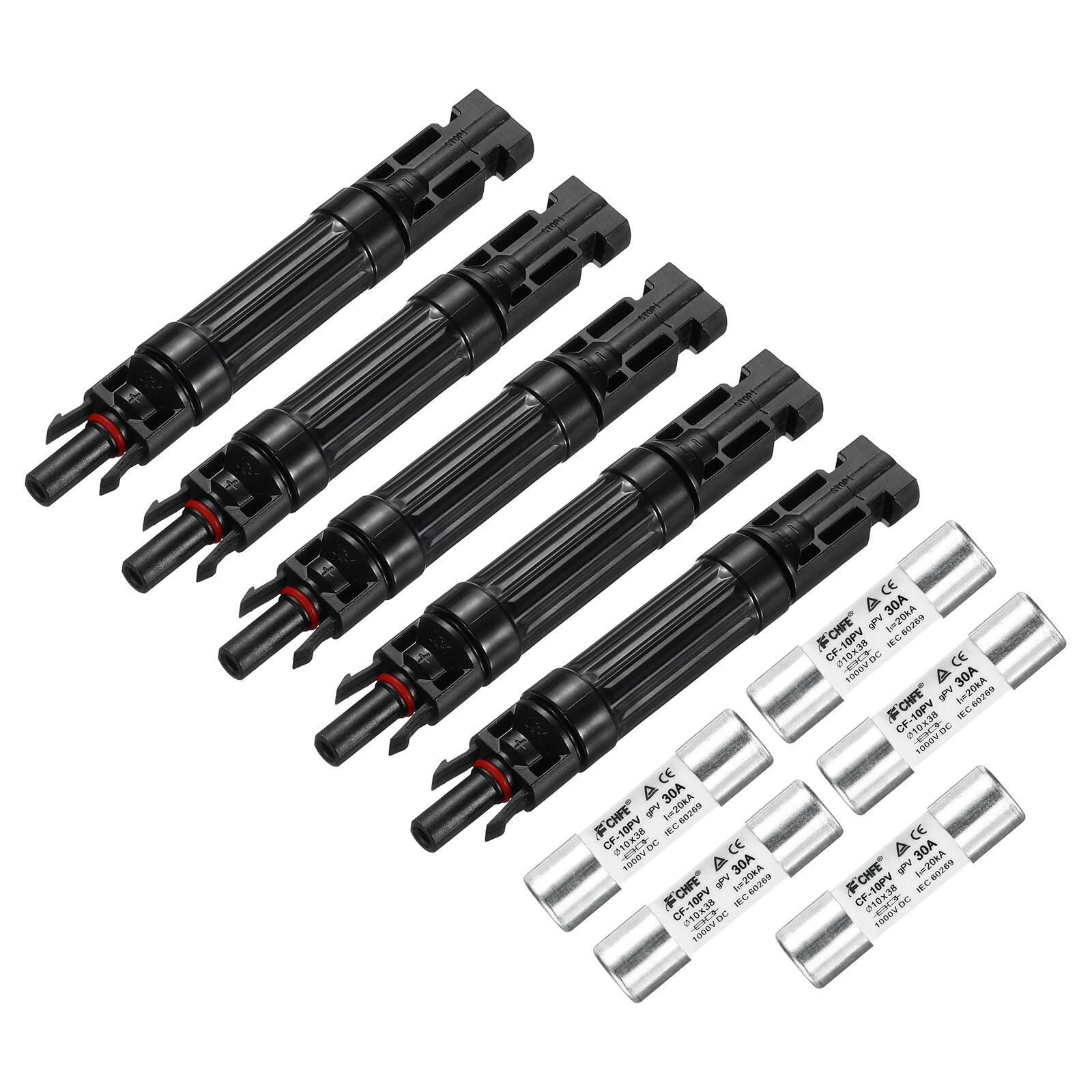 Unique Bargains - 5pcs 30A Solar Fuse Holder 1000V Waterproof PV In-Line with Fuse for Solar Panel System - Black price history on PriceWatchPro