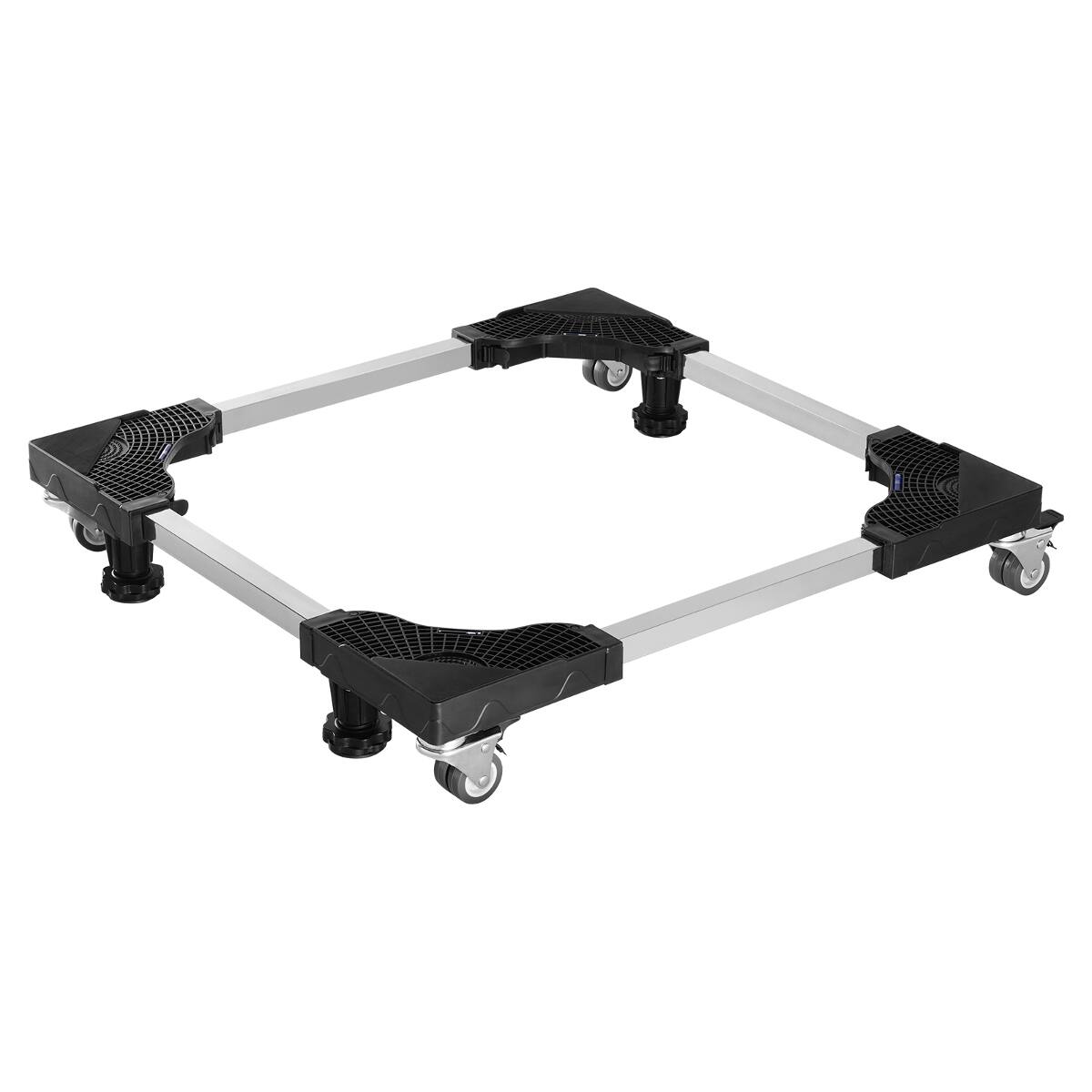 Angle. Ropilly - Ropilly Adjustable Fridge Stand Steel Appliance Dolly with Locking Wheels for Washer Refrigerator - Black.