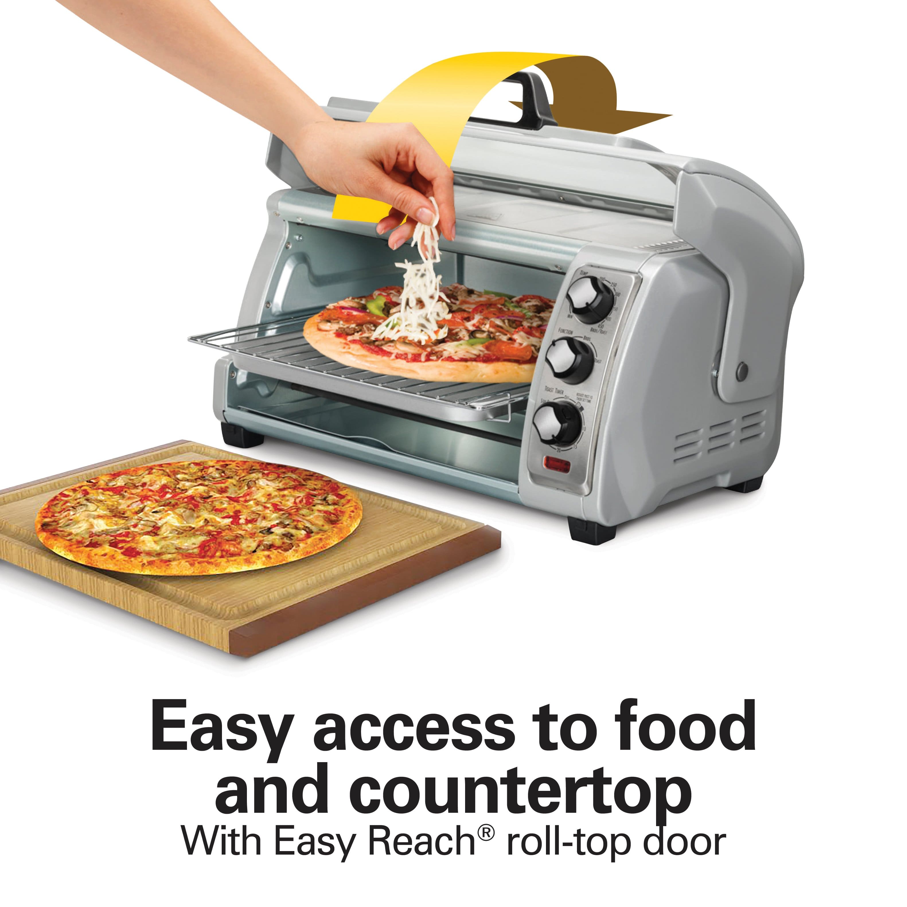 Easy access to food and countertop
With Easy Reach® roll-top door