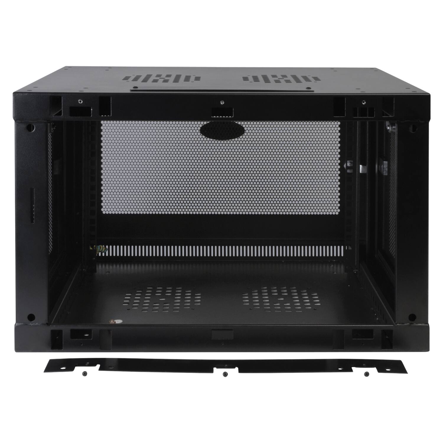 Left. Tripp Lite - SmartRack 9U Low-Profile Switch-Depth Wall-Mount Mini Rack Enclosure Cabinet SRW9U - Black.