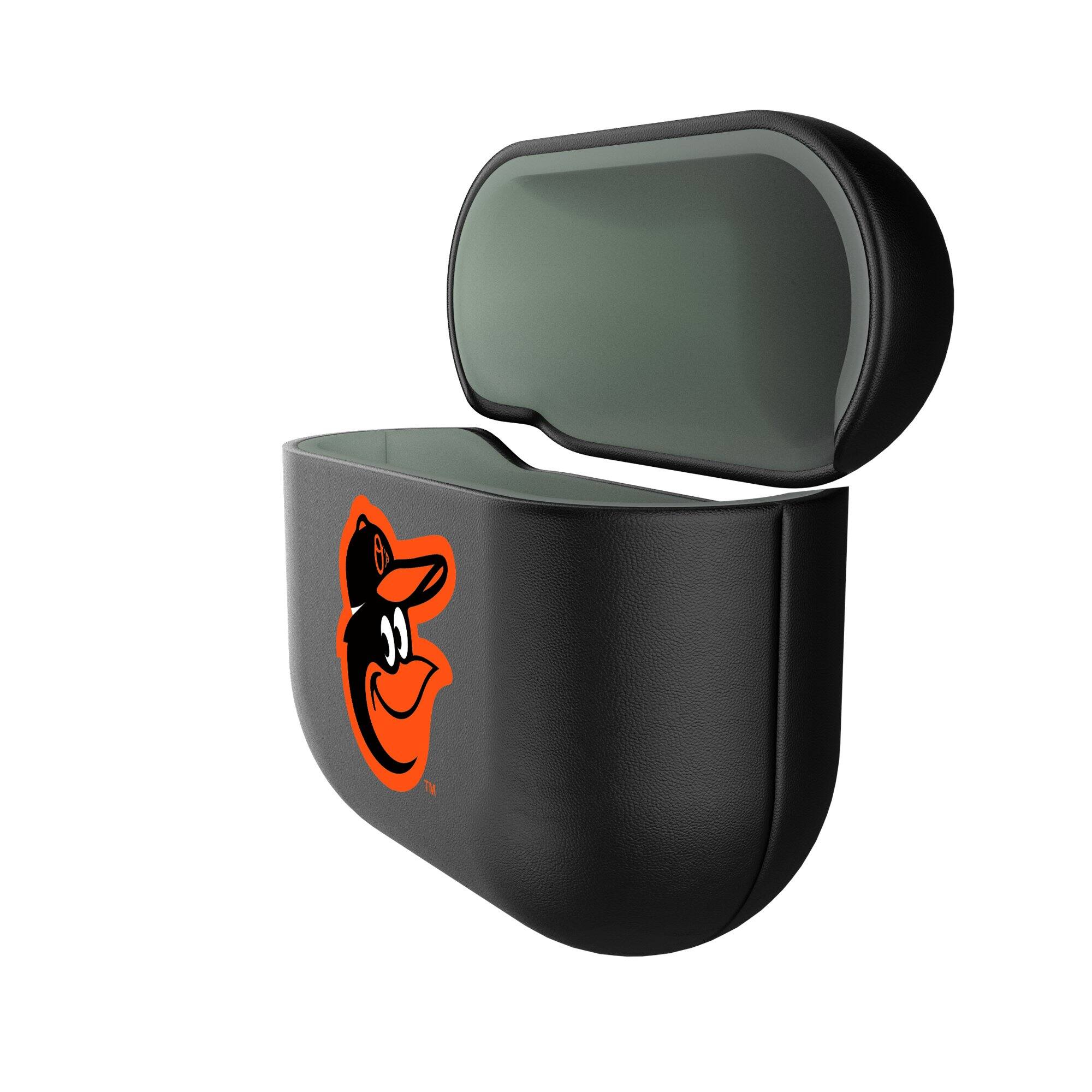 Alt View 1. Keyscaper - Baltimore Orioles Baltimore Orioles Insignia AirPods 4th Generation Case Cover - No Size - Black.