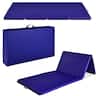 Best Choice Products - 10ftx4ftx2in Folding Gym Mat 4-Panel Gymnastics Workout Floor Mats w/ Handles - Royal Blue