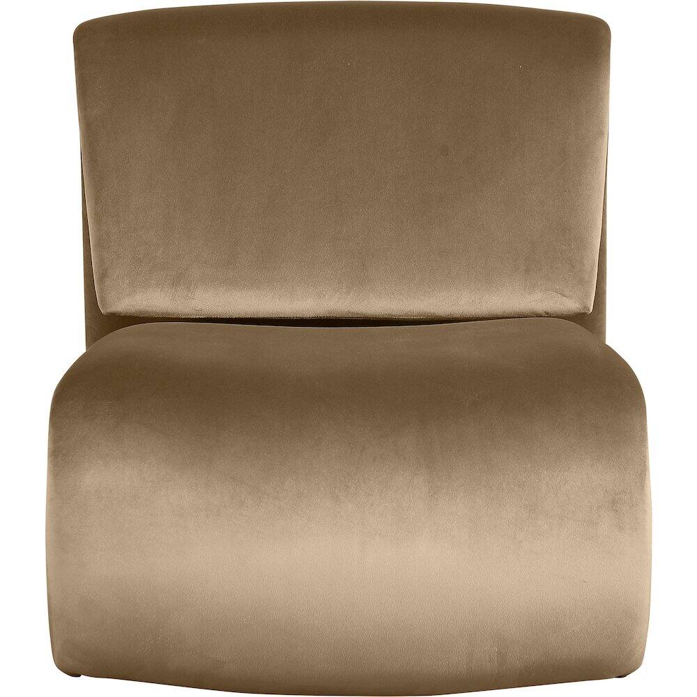 Alt View 2. Meridian Furniture - Nouveau Beige Velvet Accent Chair - Beige.