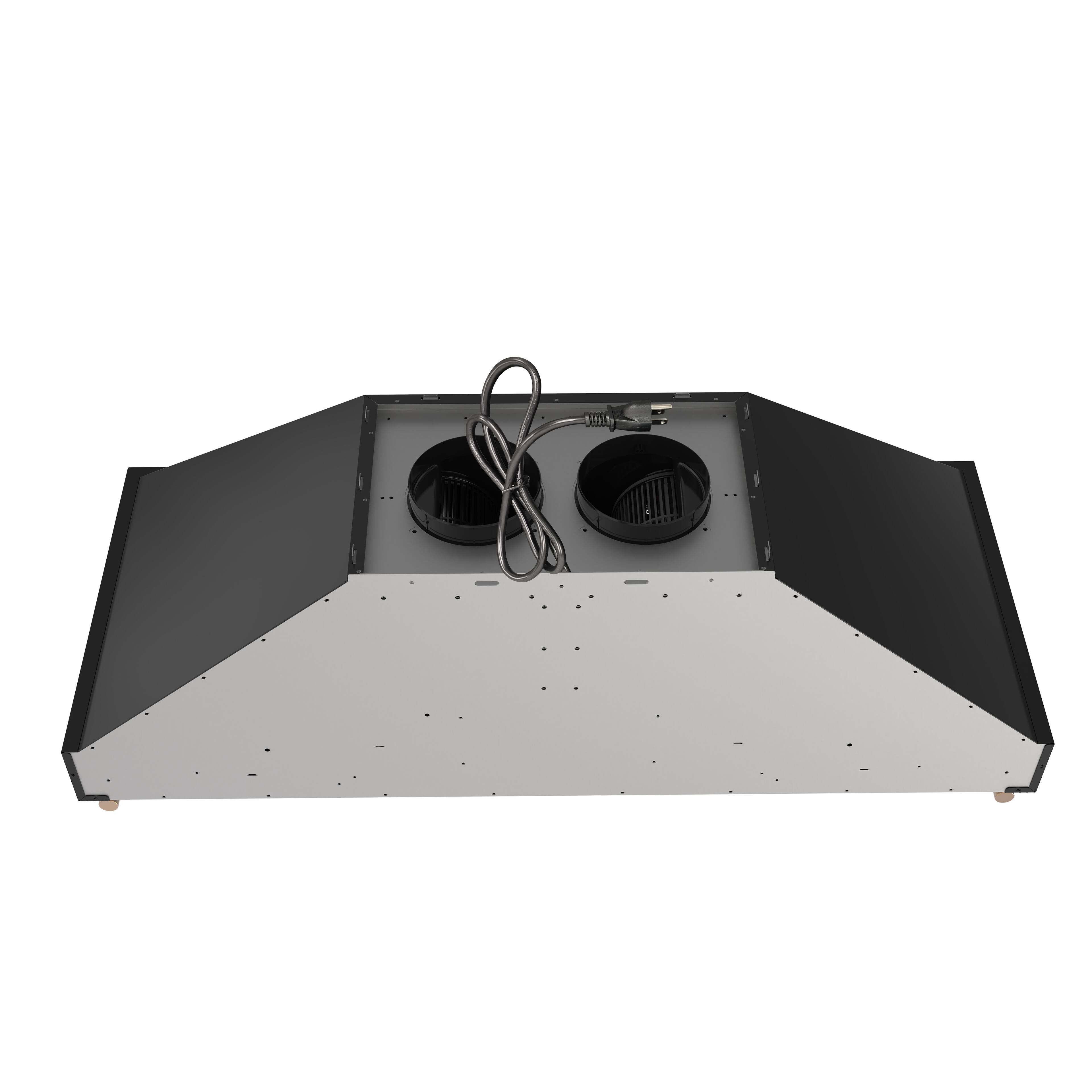 Alt View 2. Forno Appliances - Venezia 48 in. Wall-Mounted Externally Vented Range Hood - Black.