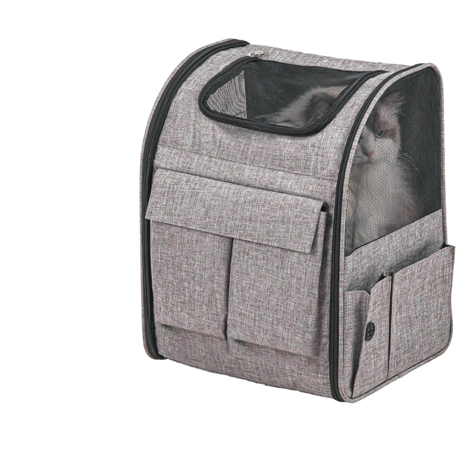 Glintex - Rolling Pet Carrier Backpack with Removable Wheels, Airline Approved 600D Oxford Travel Carrier for Pets Under 18 lbs.