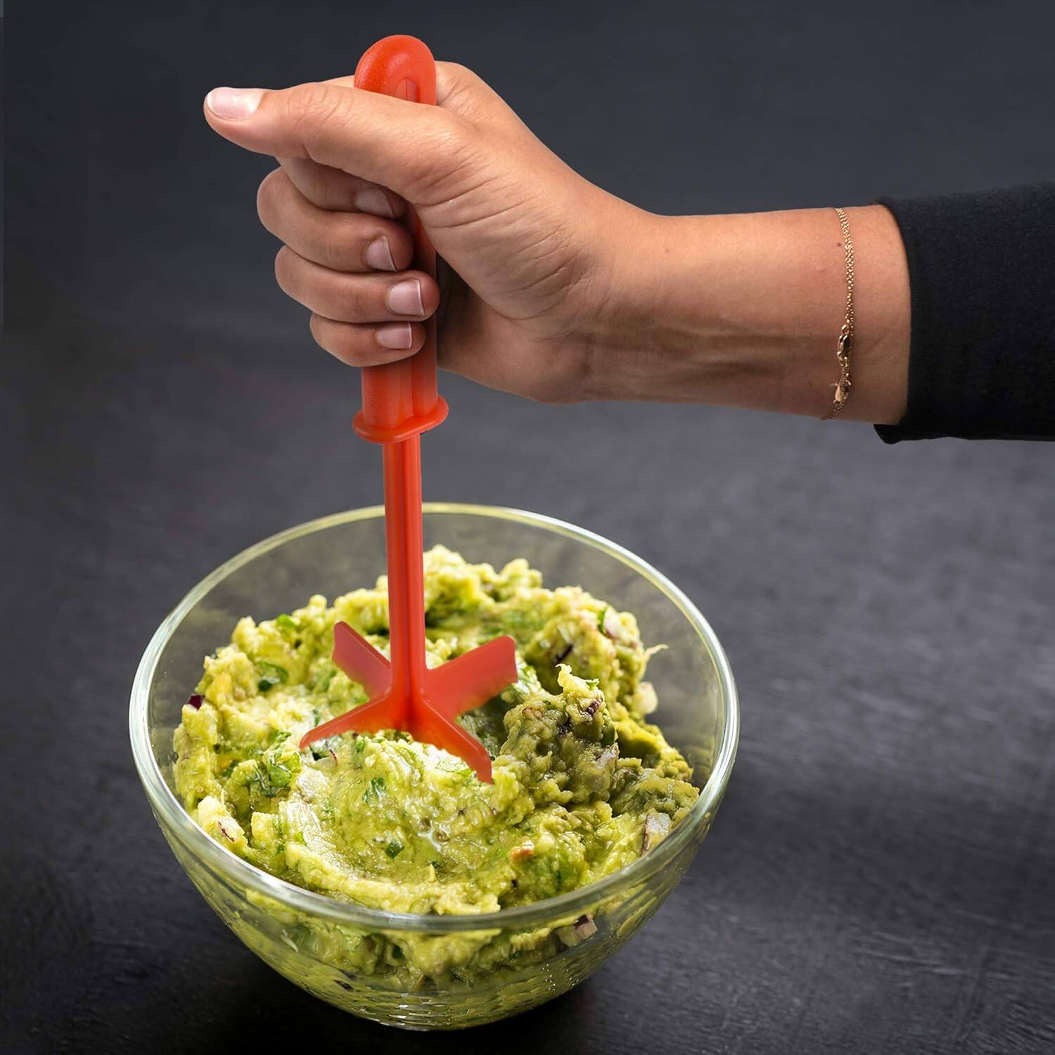 Alt View 2. Zulay Kitchen - Zulay Kitchen Ground Beef Chopper Tool Hamburger Smasher Tool - Meat Chopper For Ground Beef - Red.