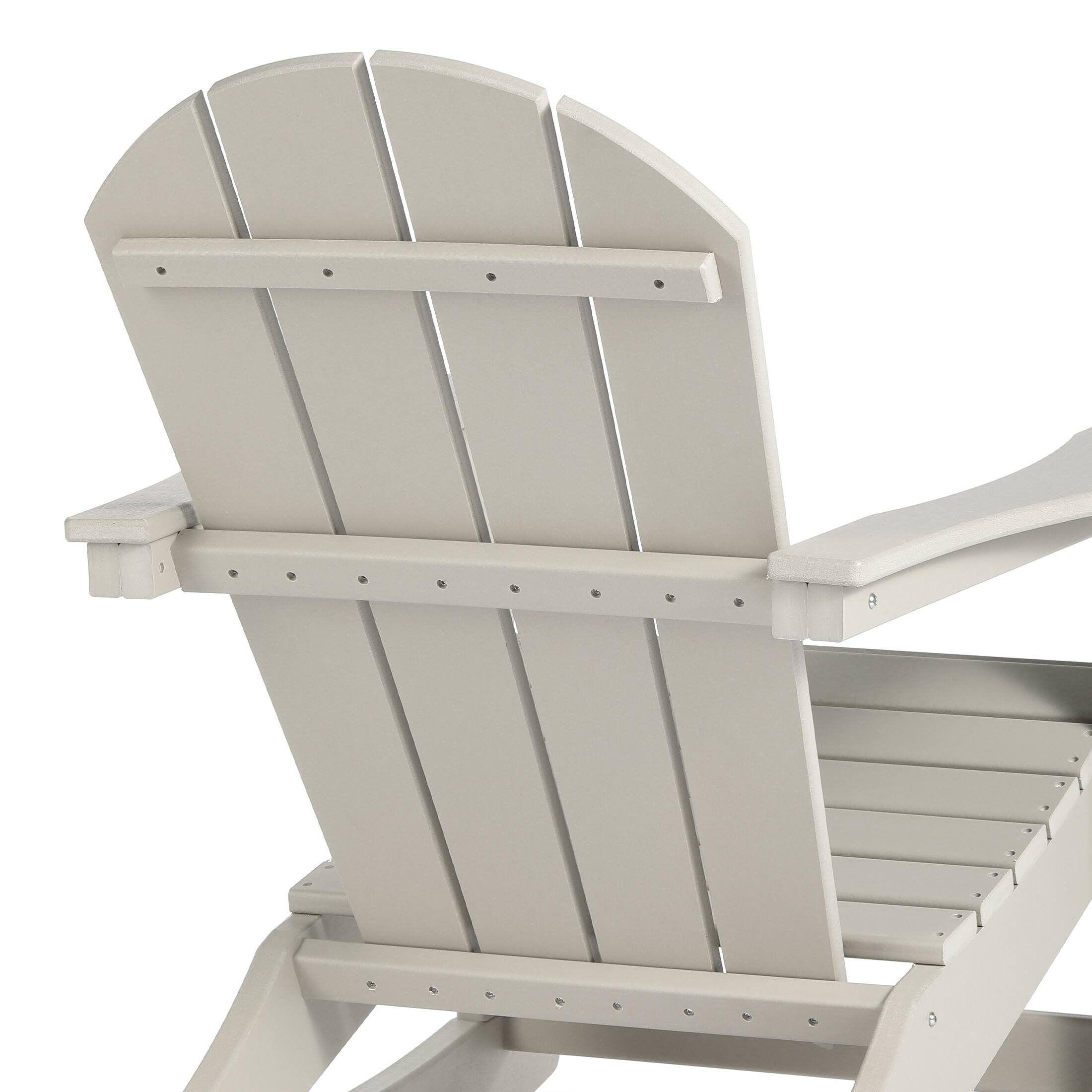 Alt View 5. WestinTrends - WestinTrends Malibu Outdoor / Patio Poly Adirondack rocking chair - Sand.