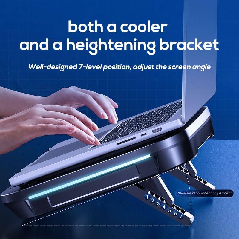 both a cooler and a heightening bracket  
Well-designed 7-level position, adjust the screen angle  
7 levels reinforcement adjustment  
1 2 3 4 5 6 7
